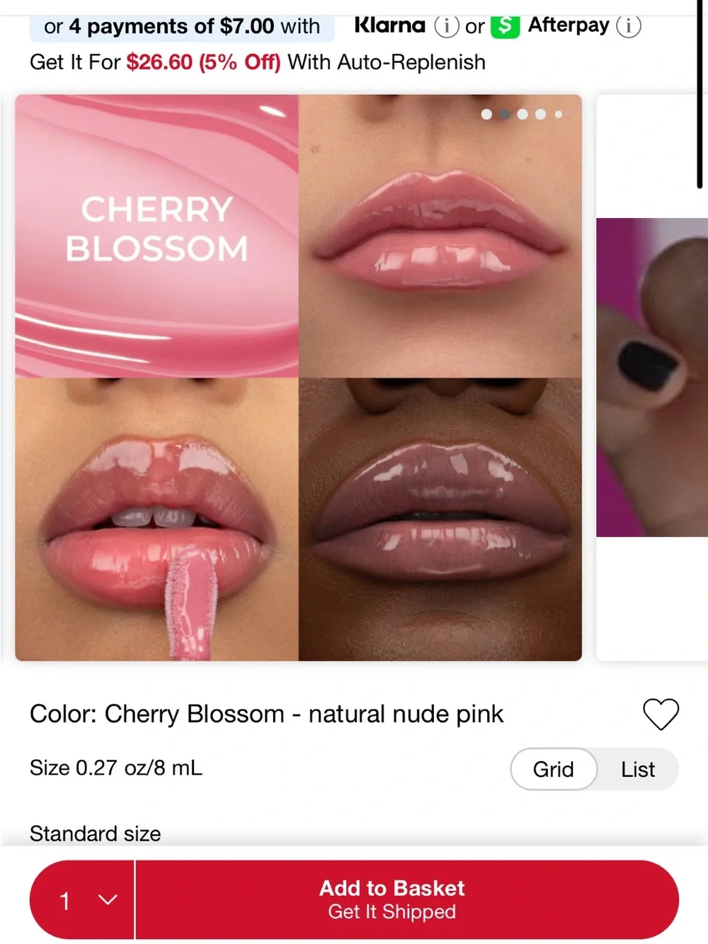 Natasha Denona HY-GLOSS Tinted Gloss Balm — Cherry Blossom